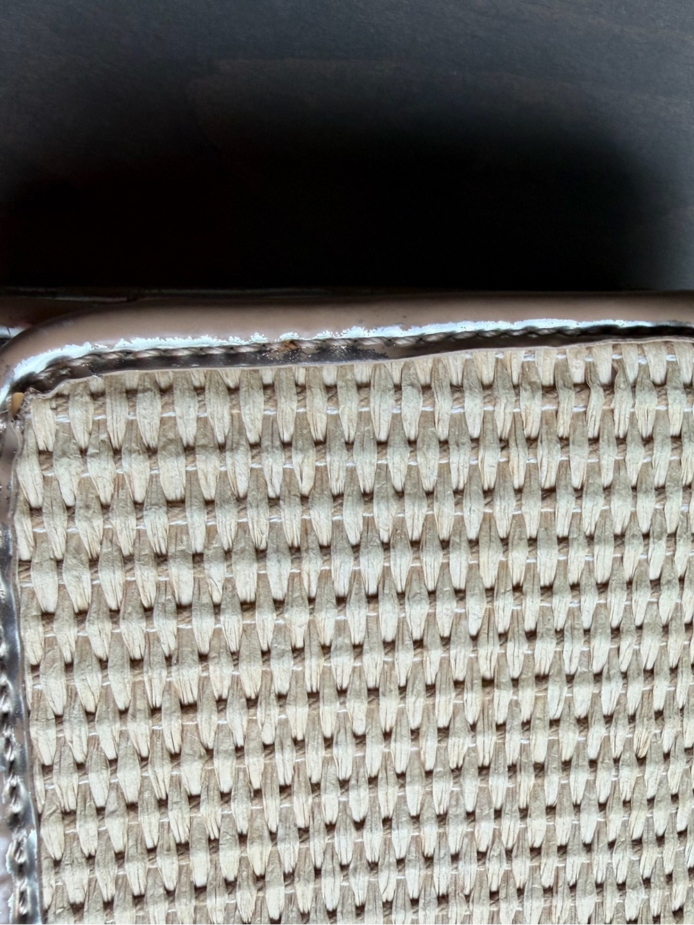 Tory Burch Natural Woven Clutch/Crossbody with Metallic Gold Logo - Picture 9 of 10